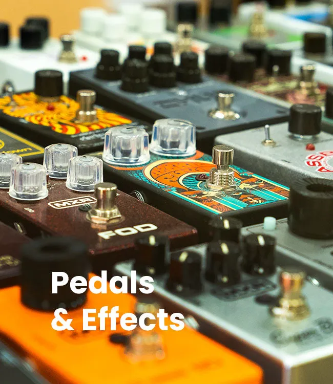 A collection of colourful effects and signal-processing pedals